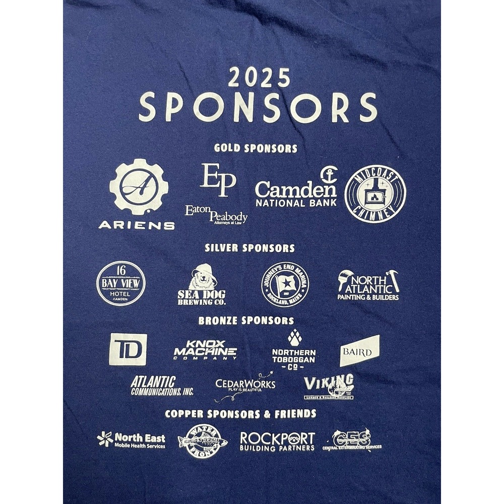 U.S. National Toboggan Championship Camden, ME 2025 Blue Mens Size XL T-Shirt - Picture 4 of 5